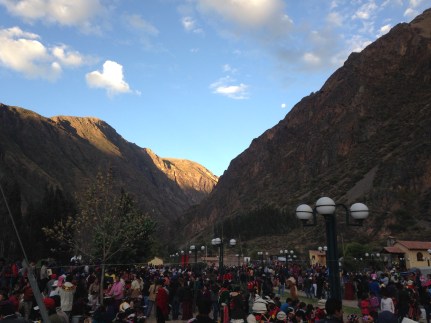 The moon rising above the celebration on the pampa.