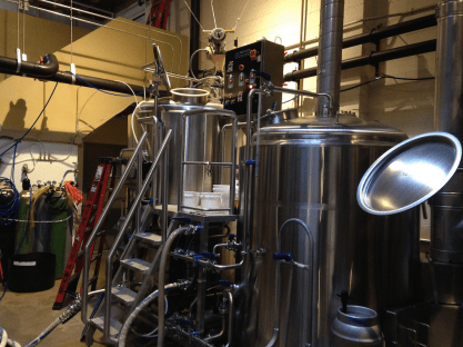 Where the magic happens. This is merely one section of the beer-making facility 